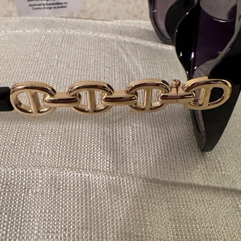 Nicole Miller Elegant Black and Gold Sunglasses